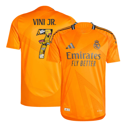 Real Madrid 2024/25 Away Player Version Soccer Jersey - Vini Jr. #7 Bear Champ Font (Replica)