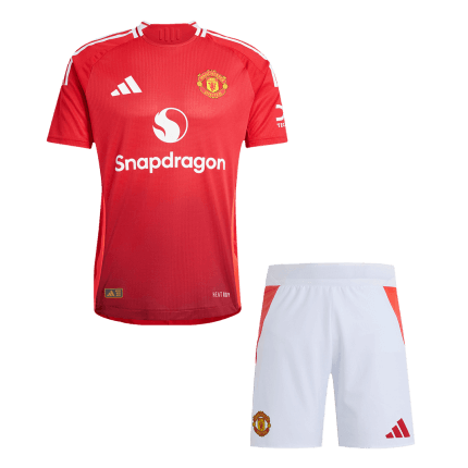 Men's Authentic Manchester United 2024/25 Home Soccer Kit (Jersey & Shorts)